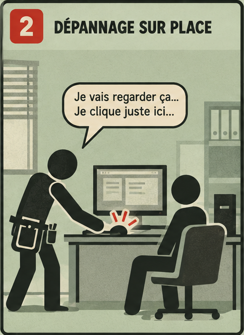 Vignette 2 : dépannage sur place